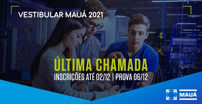 O Vestibular Mauá tem duas opções de ingresso: Prova On-line e Certificação Internacional. Inscreva-se até 02/12!